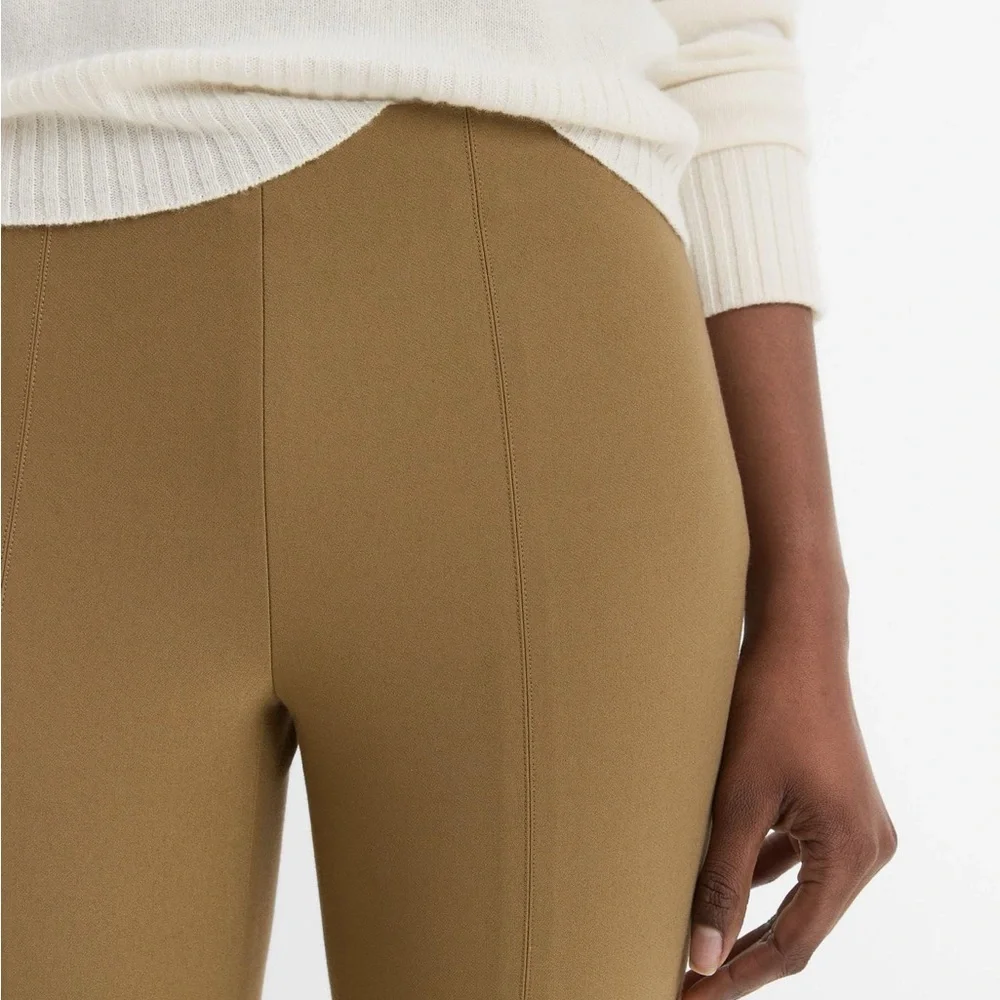Vince Italian Cotton-Blend Stitch-Front Seam Legging - M Minimalist Luxury